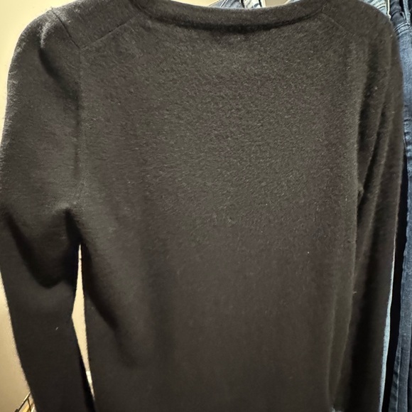 J. Crew Classic Black 100% Cashmere Crewneck Sweater - Picture 3 of 3